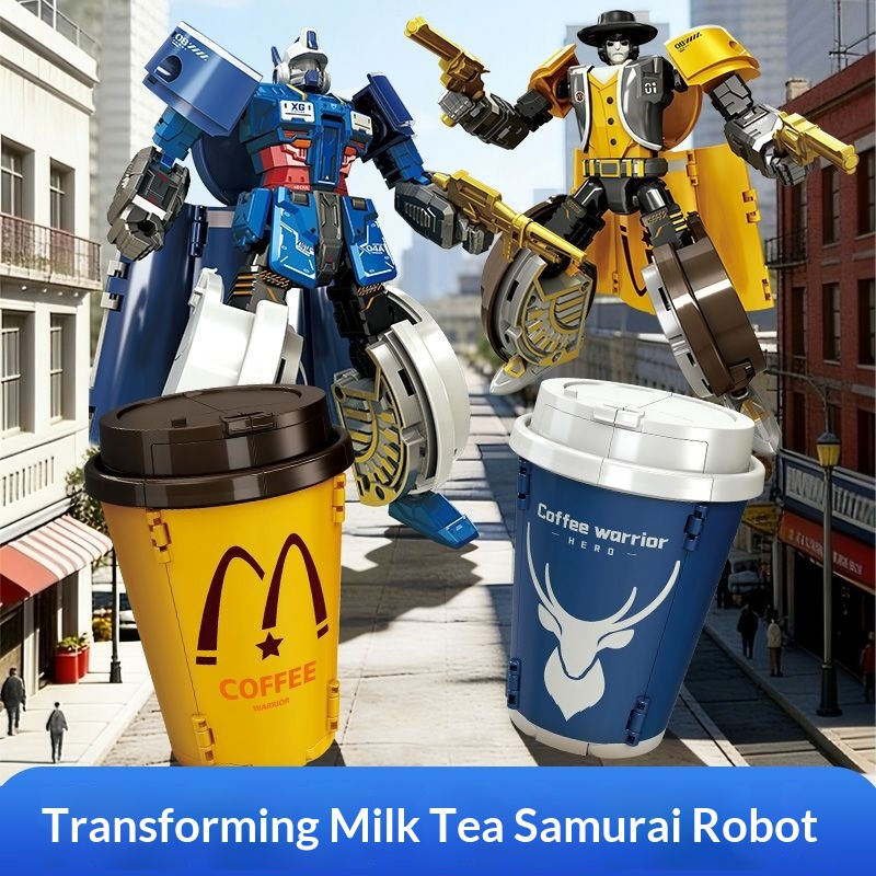 Coffee Y Tea - Transforming Toy Milk Tea Warrior Mecha
