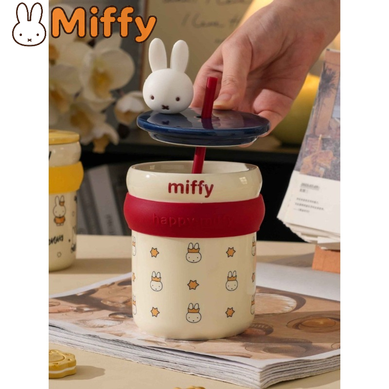 Coffee Y Tea - Hot Miffy Ceramic Mug with Straw