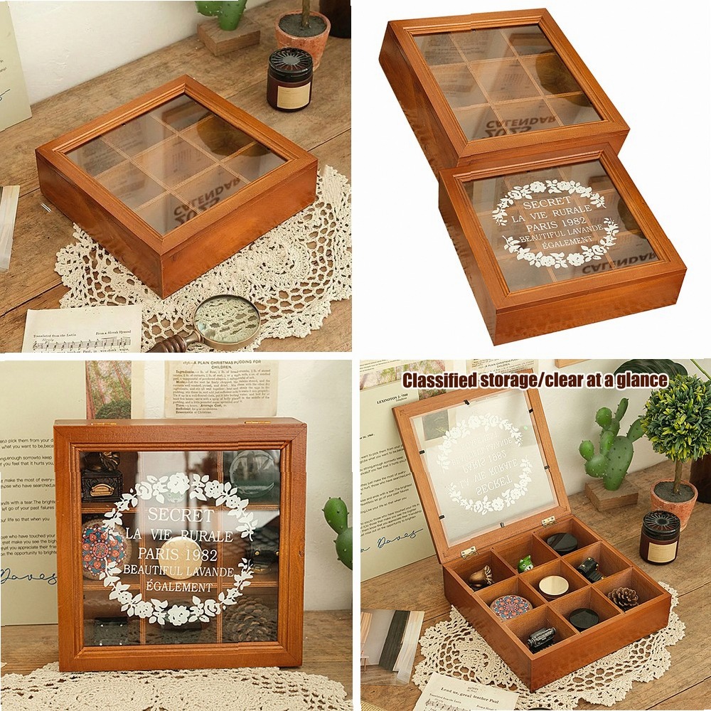 Coffee Tea Sugar Container Set - Wood Tea Bag Holder with Drawer