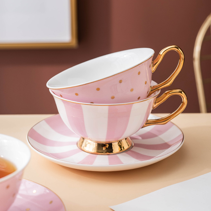 Ceramic Pink Coffee Mugs with  - Coffee Tea Sugar Set 리뷰 및 가격