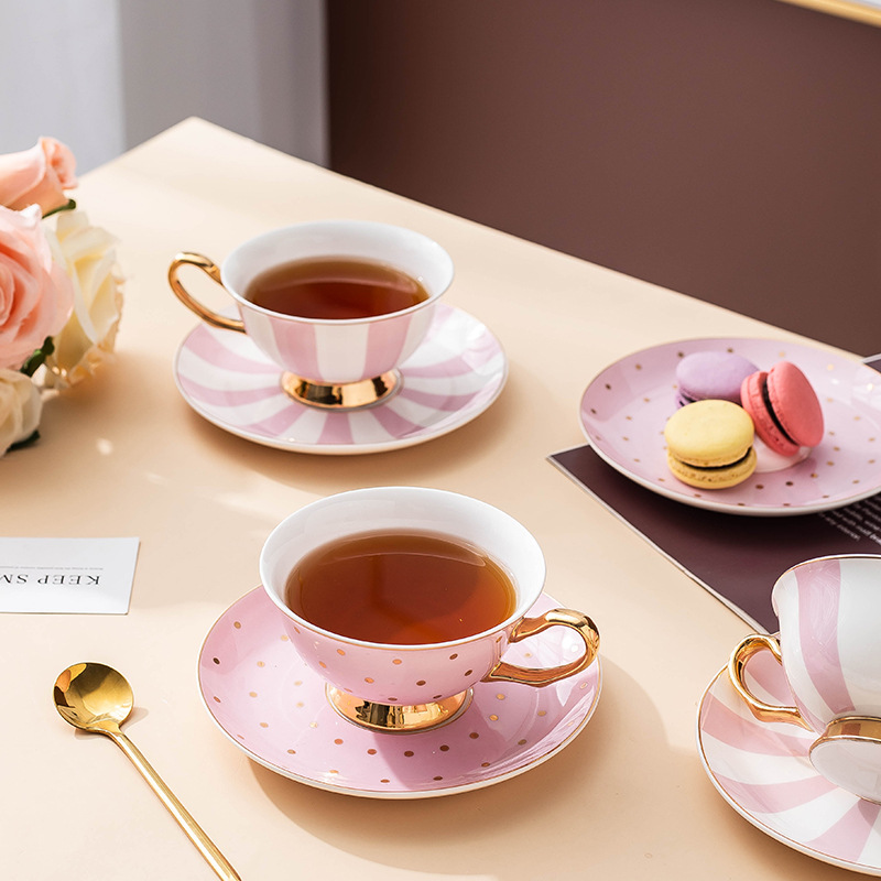 Ceramic Pink Coffee Mugs with  - Coffee Tea Sugar Set 리뷰 및 가격