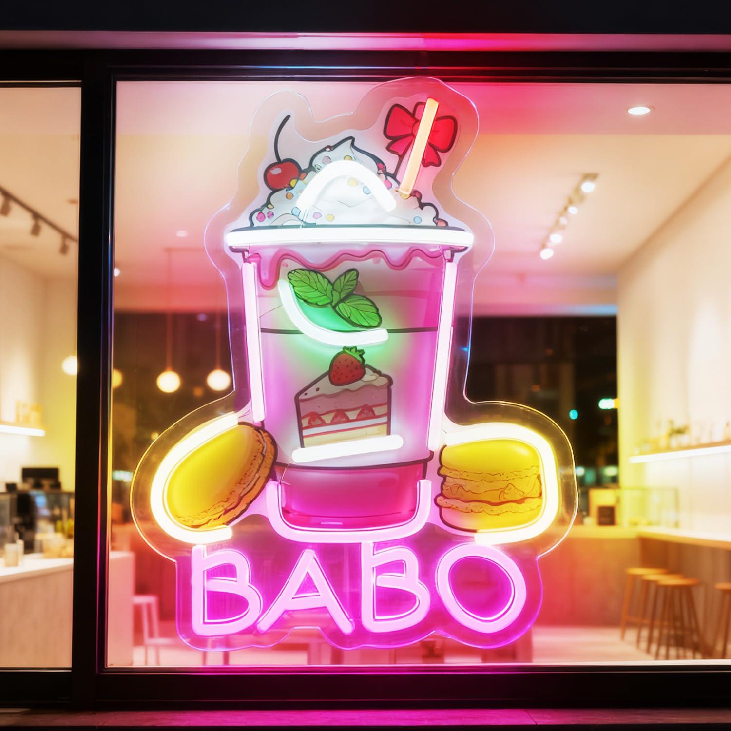 Boba Neon Sign Light Up Bubble - Coffee Tea Boba 리뷰 및 가격