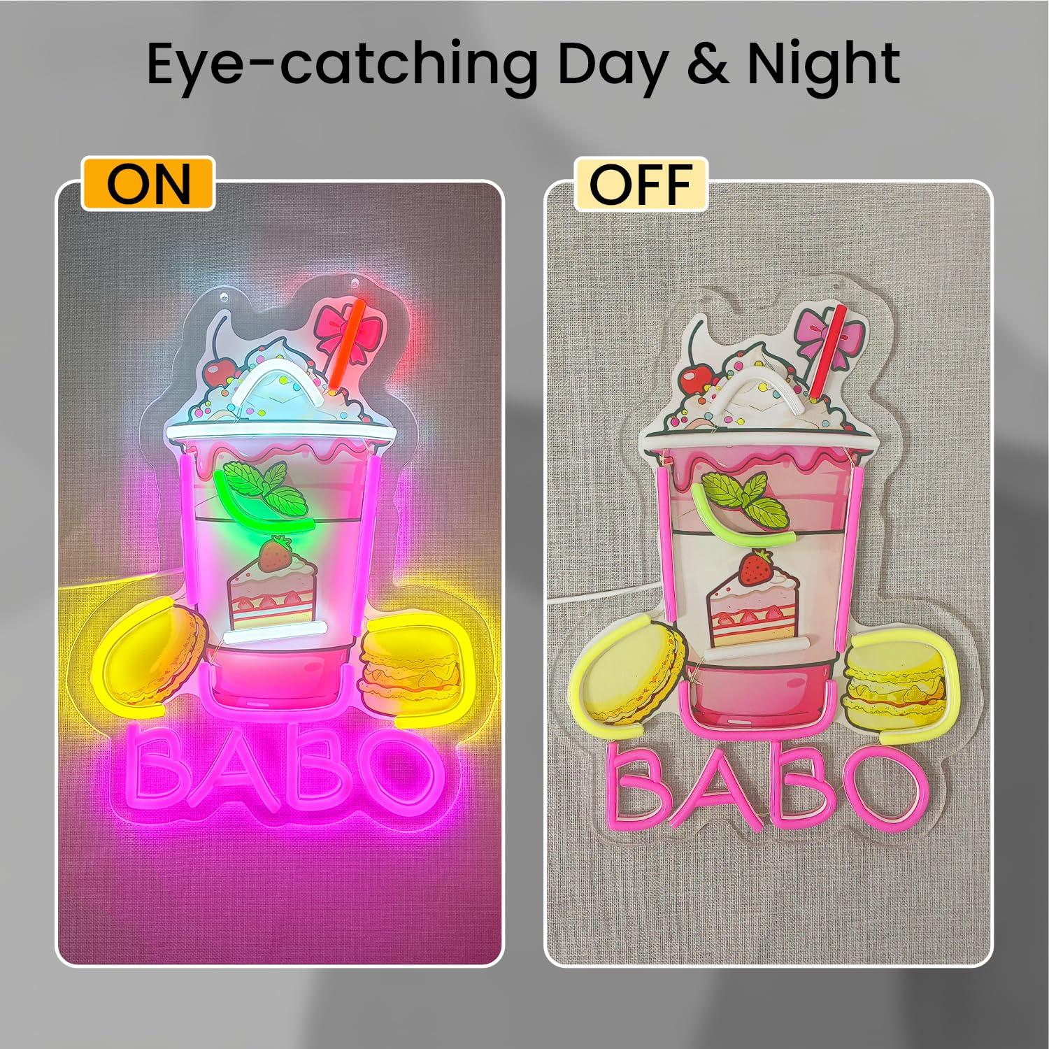 Boba Neon Sign Light Up Bubble - Coffee Tea Boba 리뷰 및 가격