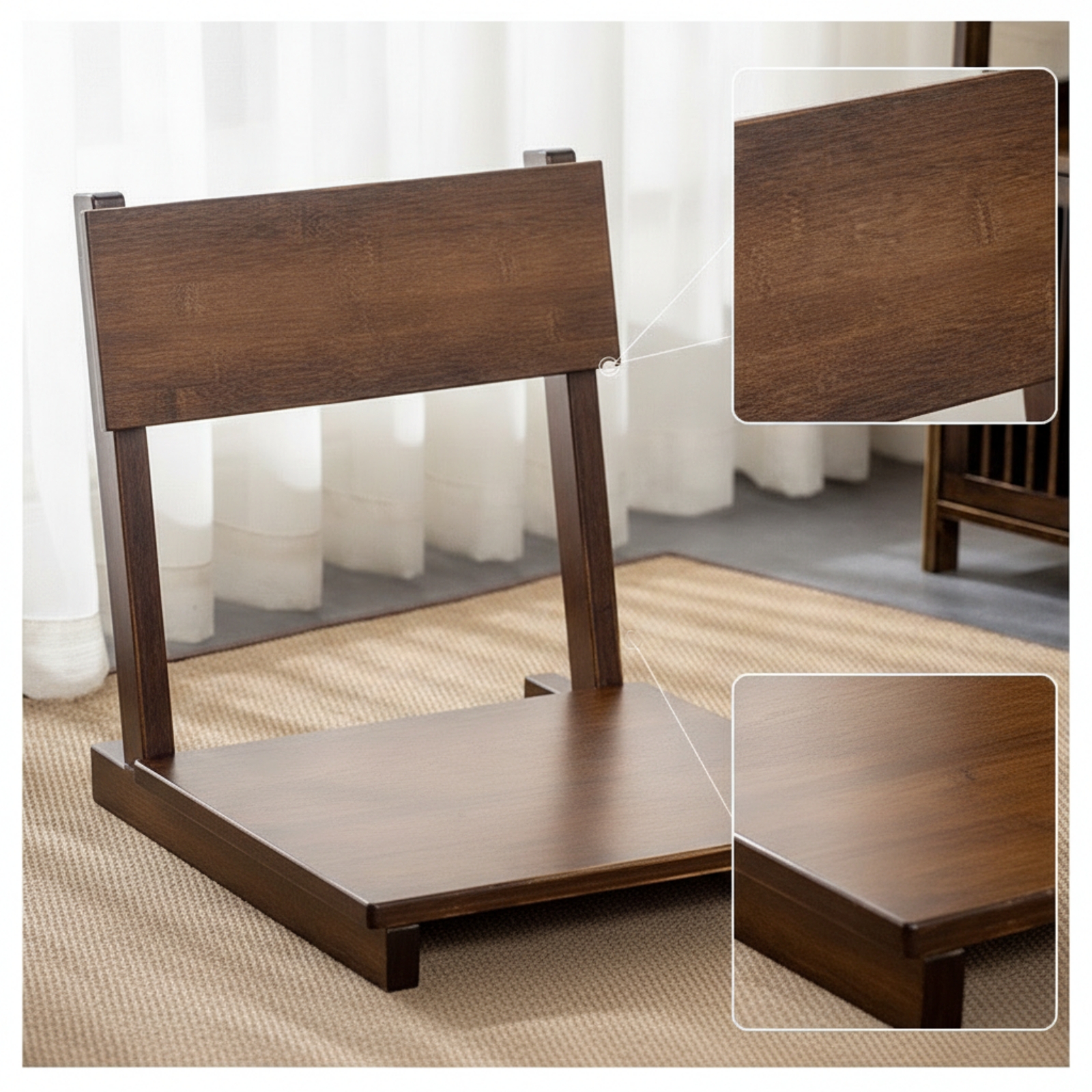 Bamboo Folding Floor Chair wit - Tea & Coffee Kent 리뷰 및 가격