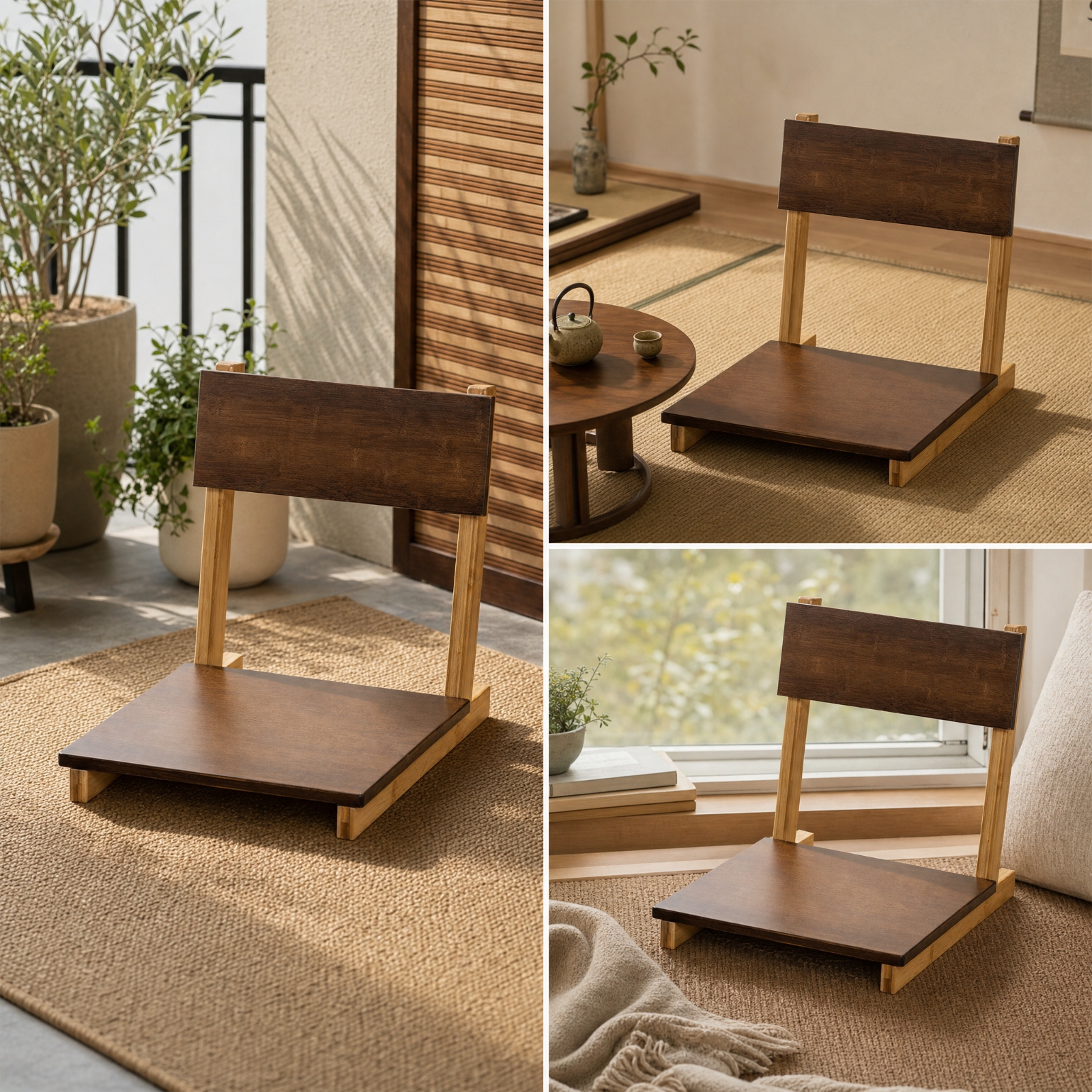 Bamboo Folding Floor Chair wit - Tea & Coffee Kent 리뷰 및 가격