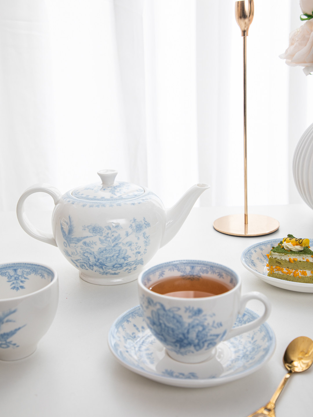 House, retro blue peony aftern - Coffee Tea English 리뷰 및 가격