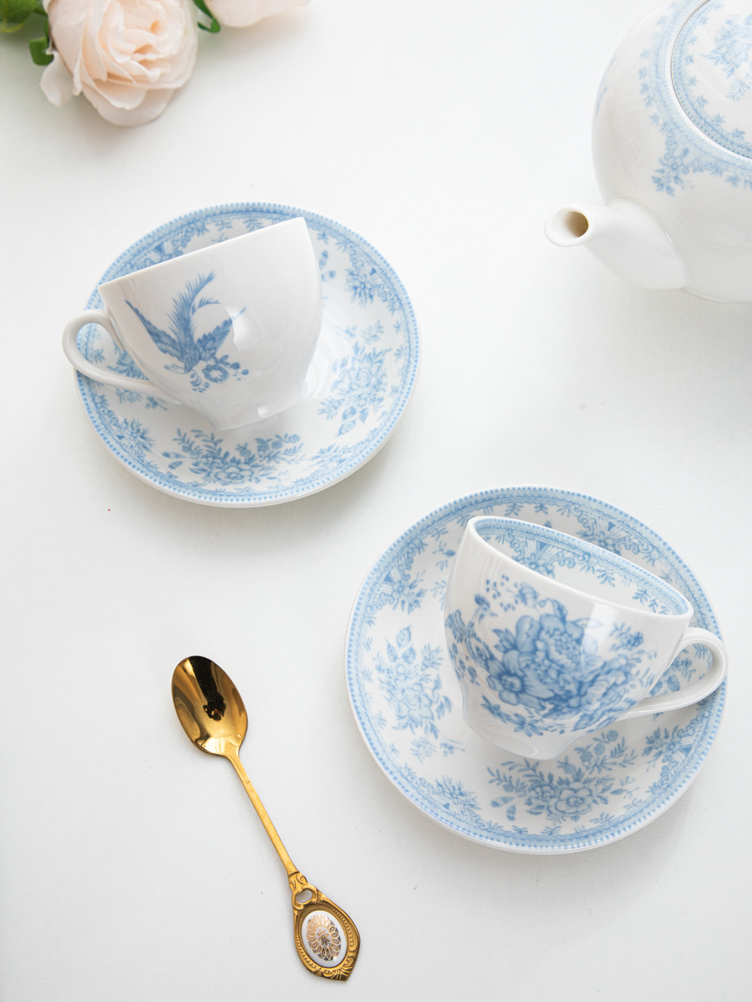 House, retro blue peony aftern - Coffee Tea English 리뷰 및 가격