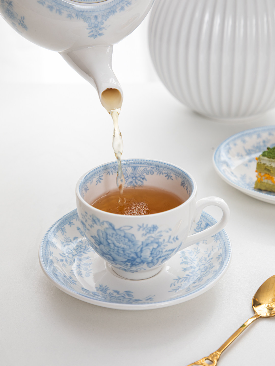 House, retro blue peony aftern - Coffee Tea English 리뷰 및 가격