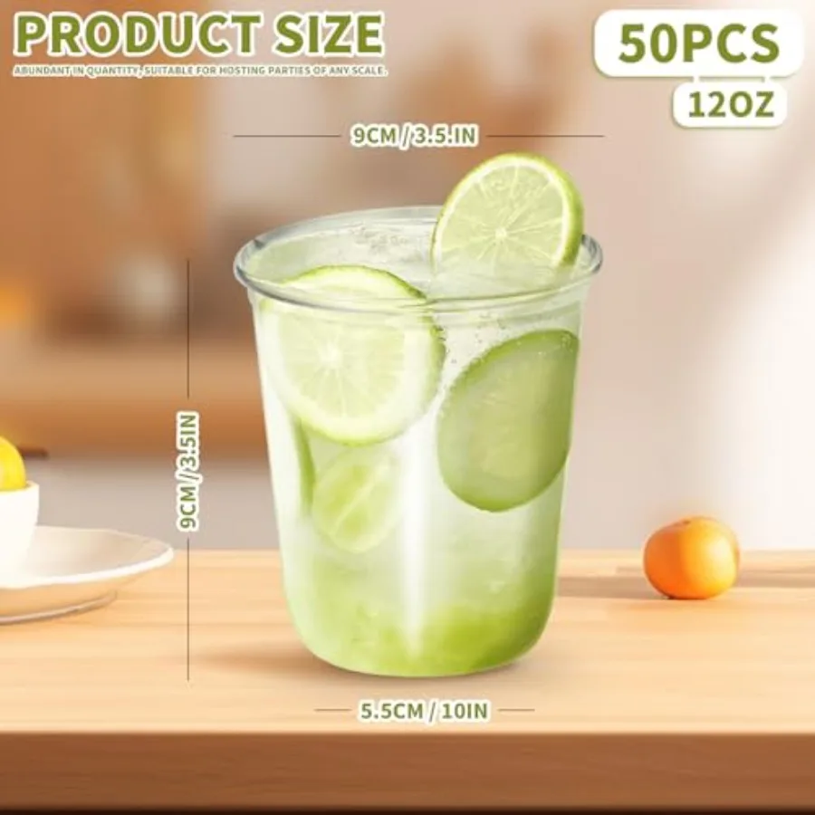 50 PCs Clear Round Bottom Plas - Coffee Tea Boba 리뷰 및 가격