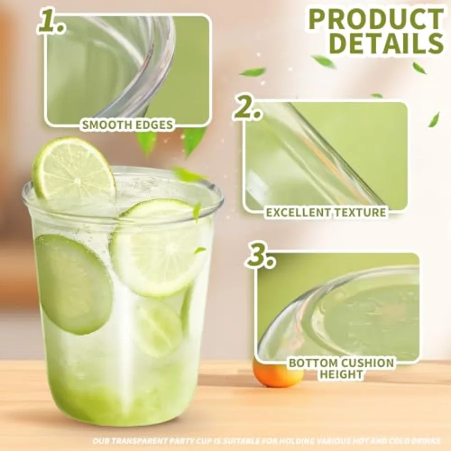 50 PCs Clear Round Bottom Plas - Coffee Tea Boba 리뷰 및 가격