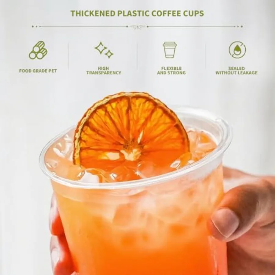 50 PCs Clear Round Bottom Plas - Coffee Tea Boba 리뷰 및 가격