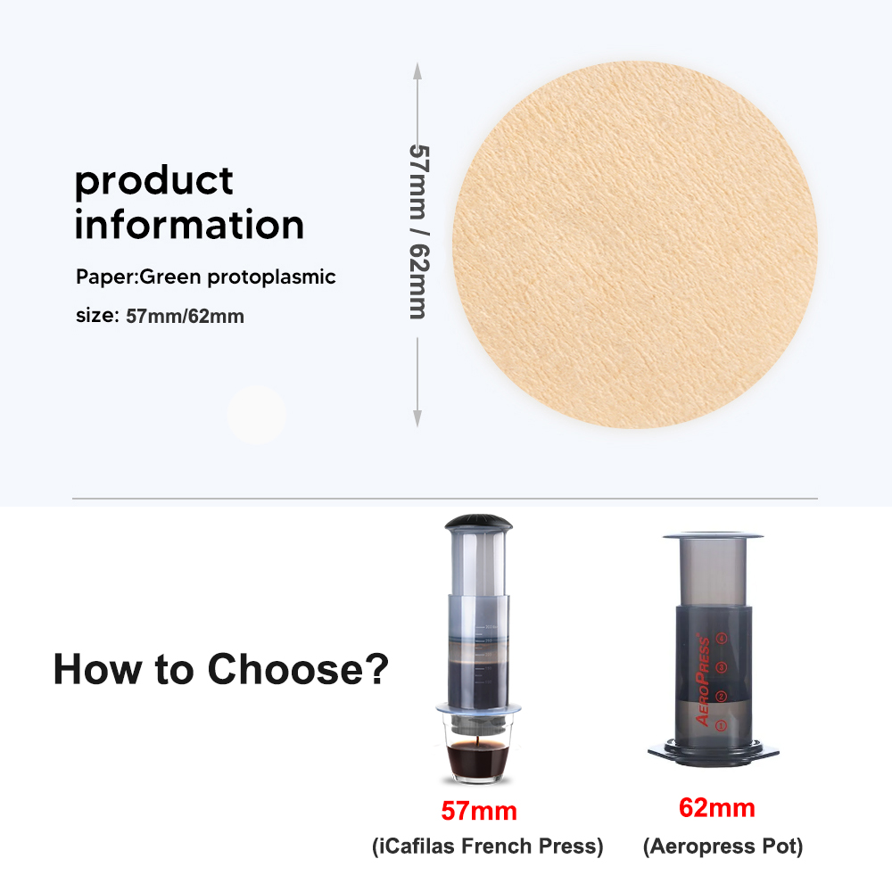 57mm/63mm Coffee Filter Paper  - Aeropress Coffee Maker 리뷰 및 가격