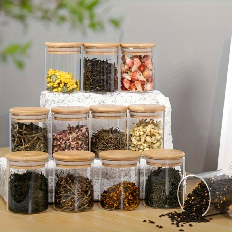 12pcs/set Airtight Glass Stora - Coffee Tea Sugar Container Set 리뷰 및 가격