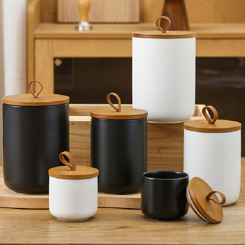 Nordic Ceramic Storage Jar Mat - Coffee Tea Sugar Container Set 리뷰 및 가격