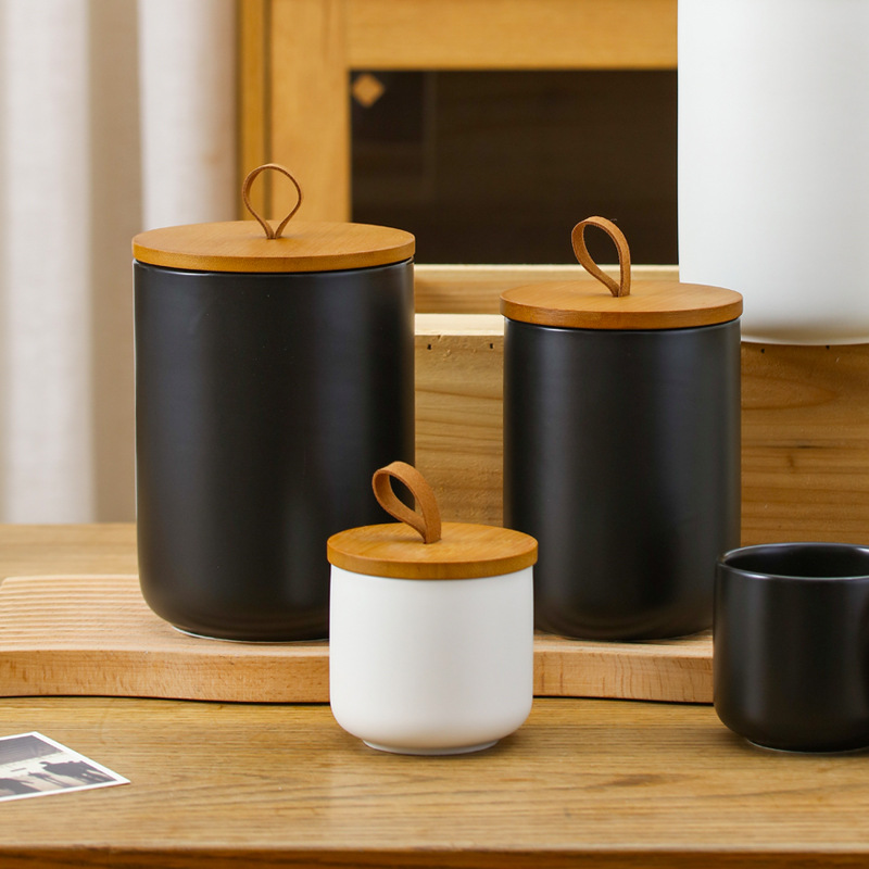 Nordic Ceramic Storage Jar Mat - Coffee Tea Sugar Container Set 리뷰 및 가격