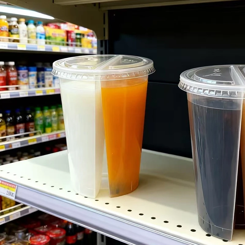 2-in-1 Disposable Plastic Cups - Coffee Tea Boba 리뷰 및 가격