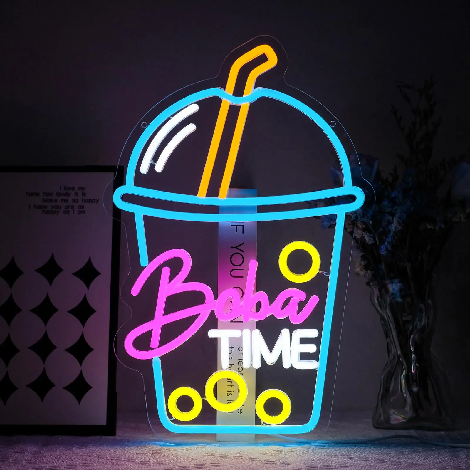 Boba Time Neon Sign for Wall D - Coffee Tea Boba 리뷰 및 가격