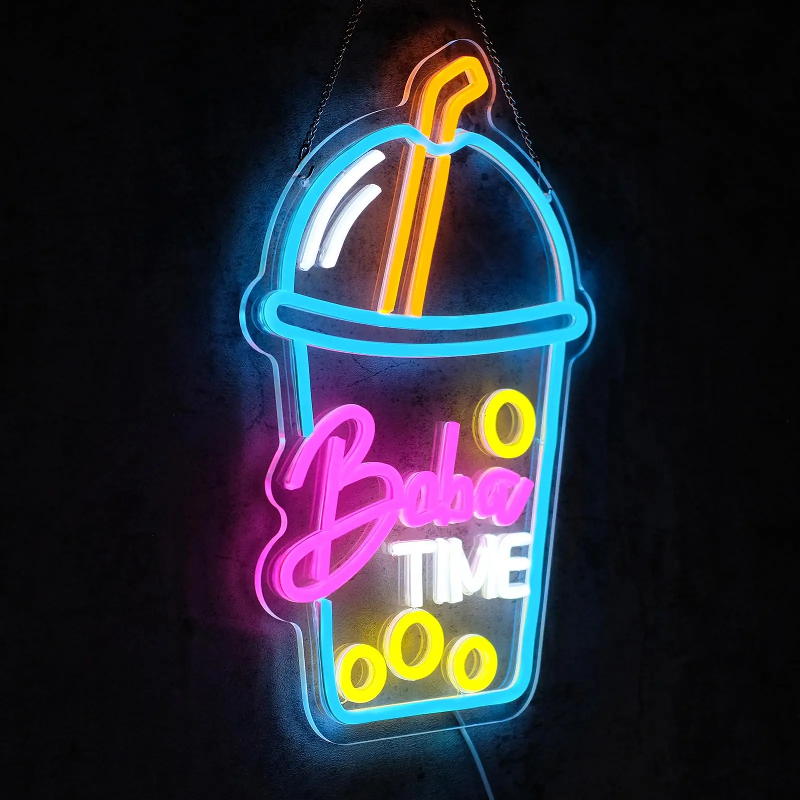Boba Time Neon Sign for Wall D - Coffee Tea Boba 리뷰 및 가격