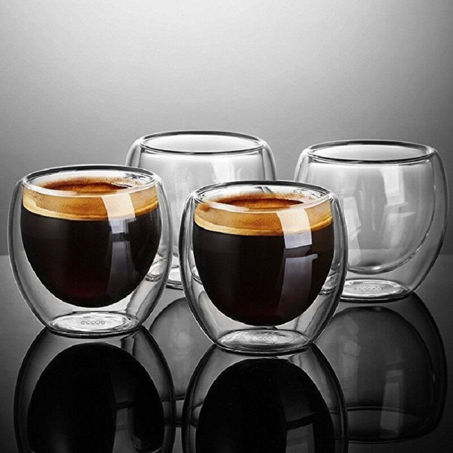 Double Walled Glass Coffee Mug - Coffee Tea Sugar Set 리뷰 및 가격