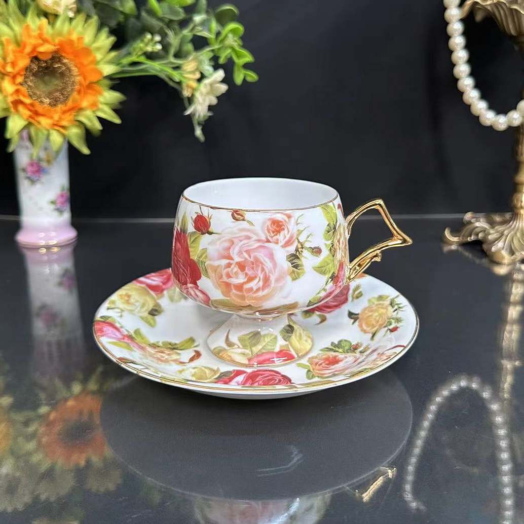 French Full Flower Coffee Cup  - Coffee Tea English 리뷰 및 가격