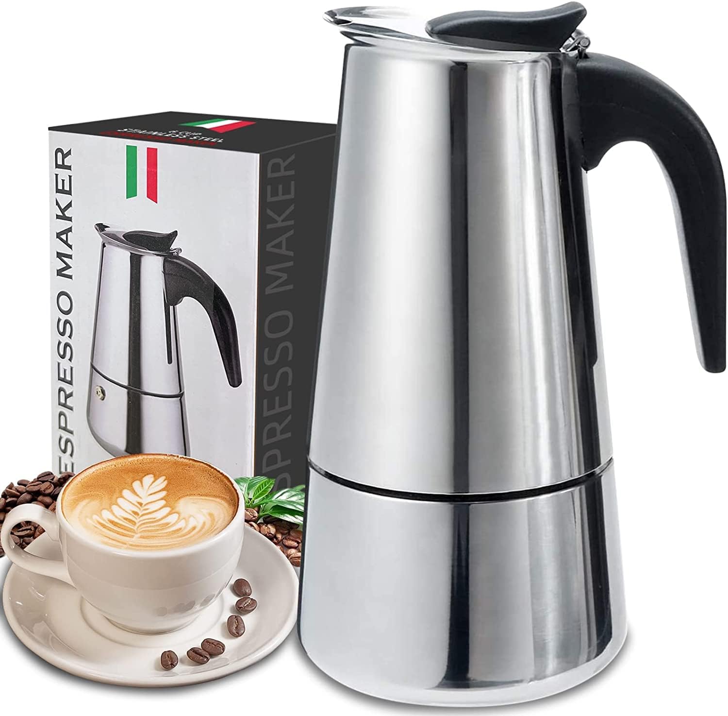 4/6/9 Cups Moka Pot Caffe Mach - Coffee Tea Chocolate 리뷰 및 가격