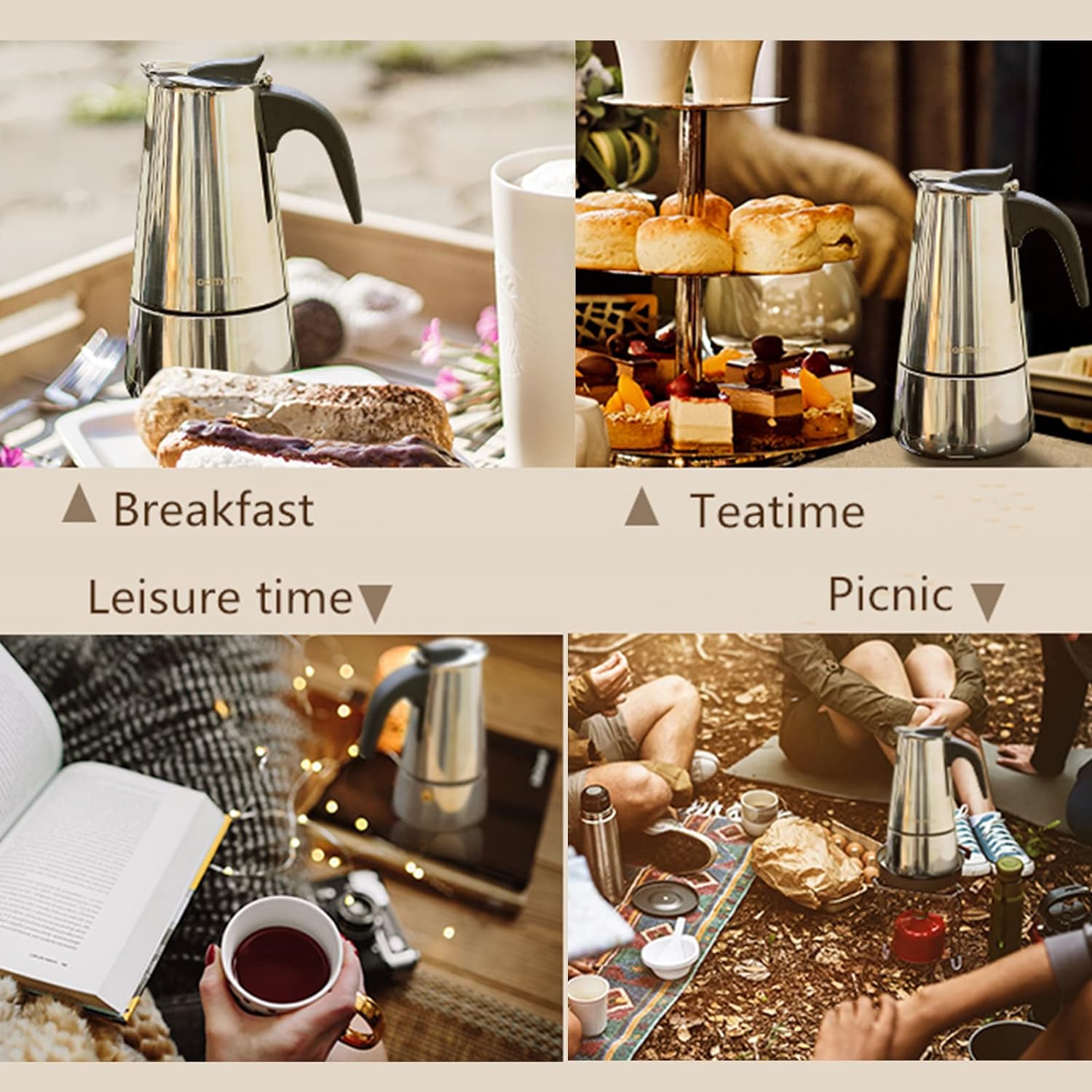 4/6/9 Cups Moka Pot Caffe Mach - Coffee Tea Chocolate 리뷰 및 가격