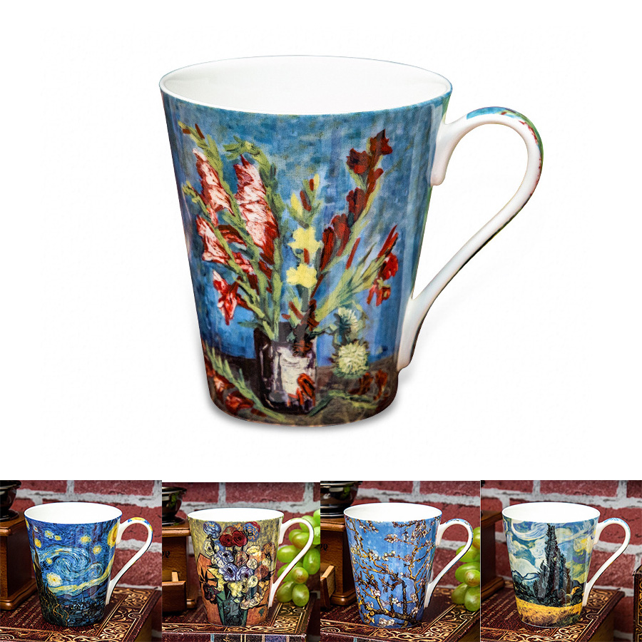 5 Pcs Set Bone China Van Gogh  - Coffee Tea Van 리뷰 및 가격