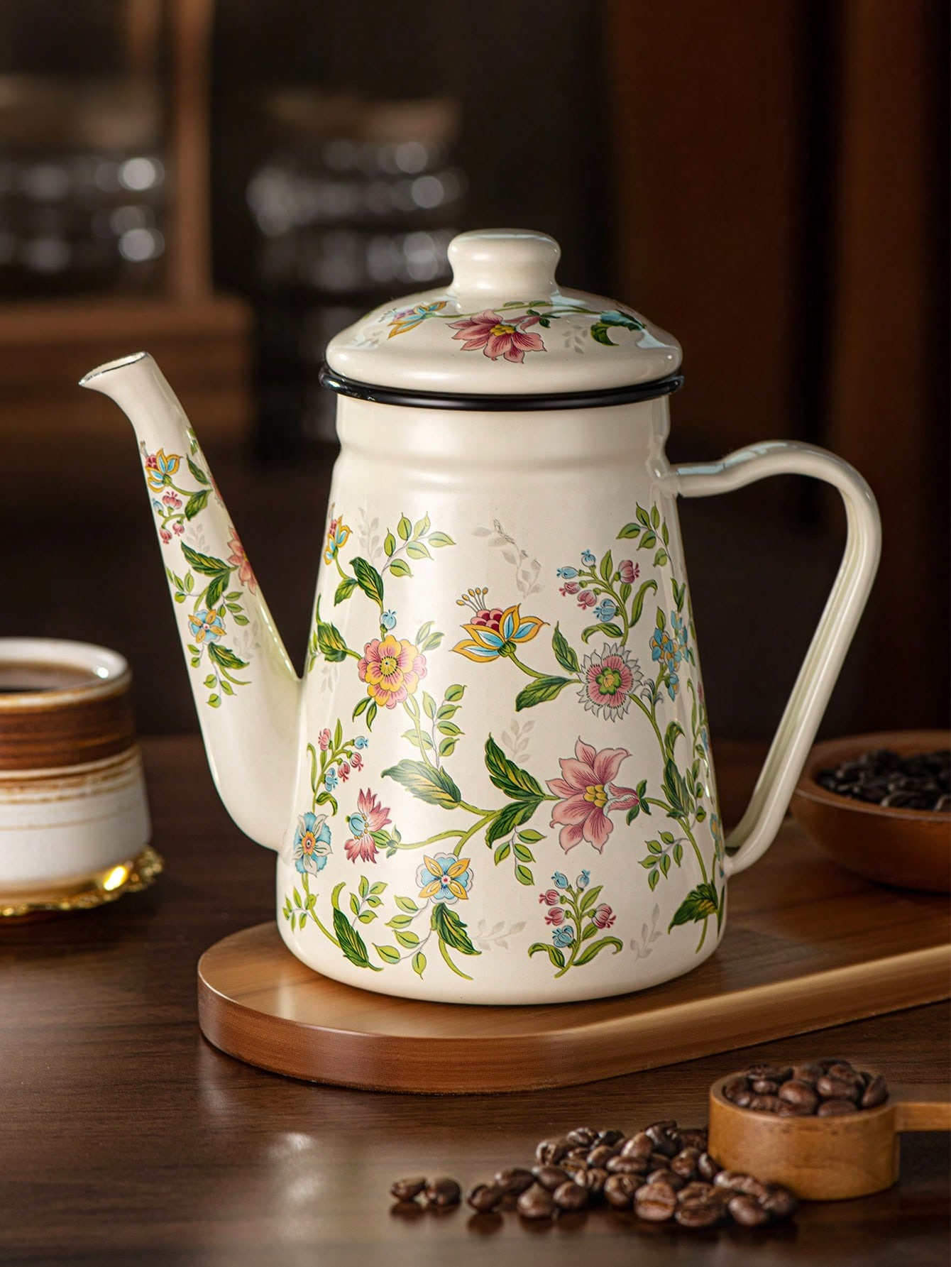 Vintage Floral Coffee Pot 1.1L - Coffee Tea Chocolate 리뷰 및 가격