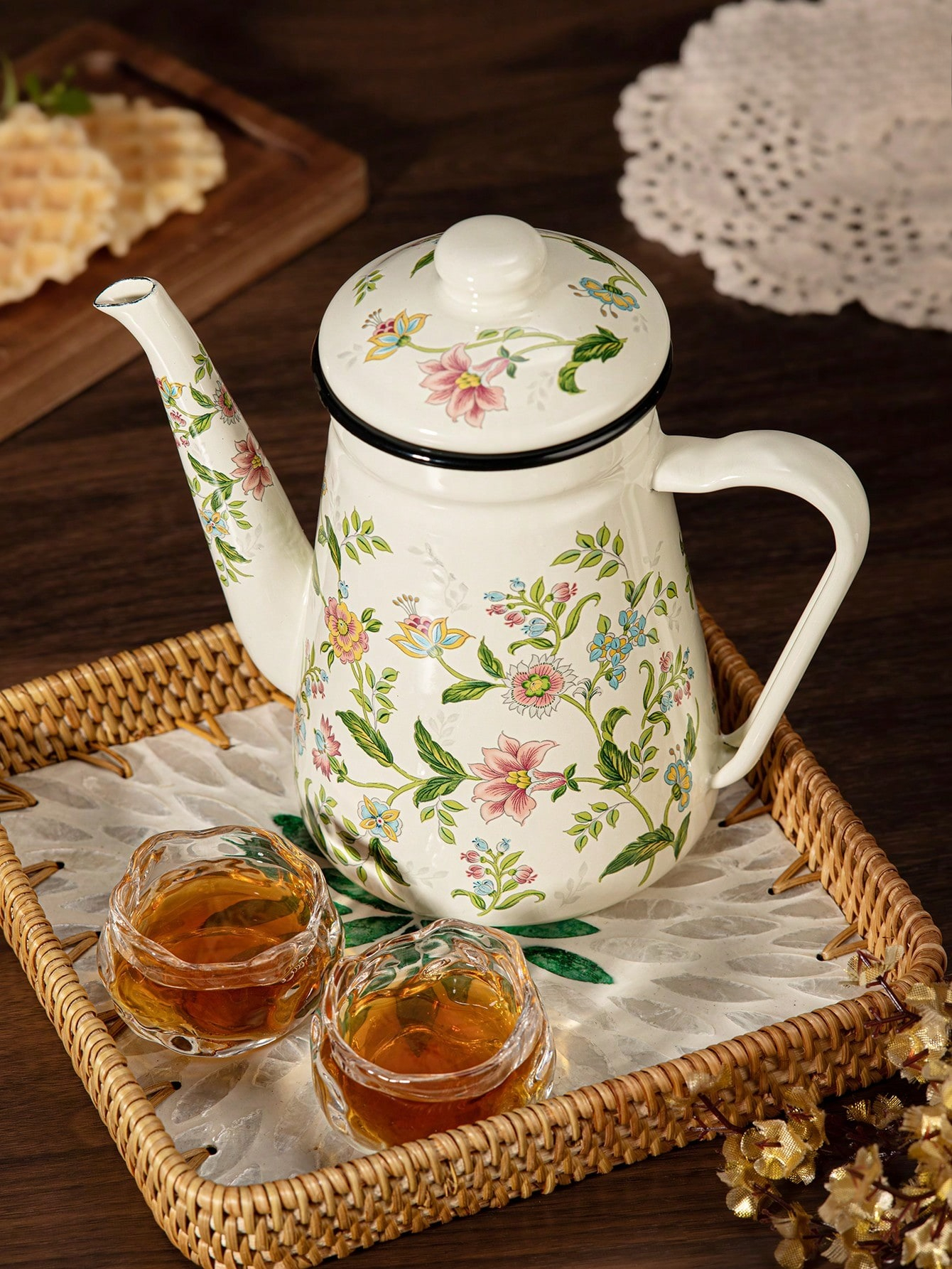 Vintage Floral Coffee Pot 1.1L - Coffee Tea Chocolate 리뷰 및 가격