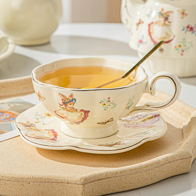 English retro coffee cup and p - Coffee Tea English 리뷰 및 가격