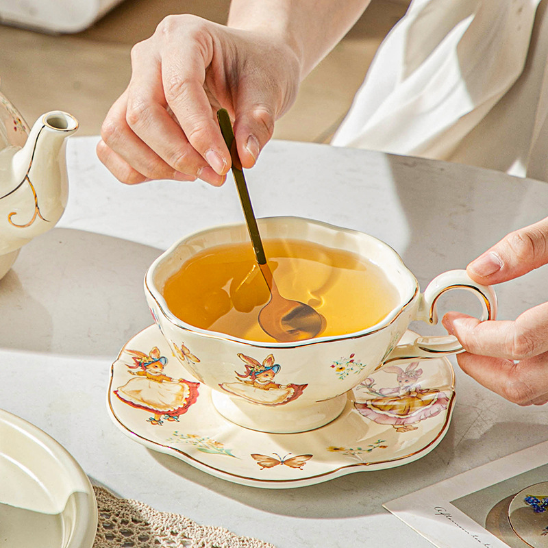 English retro coffee cup and p - Coffee Tea English 리뷰 및 가격