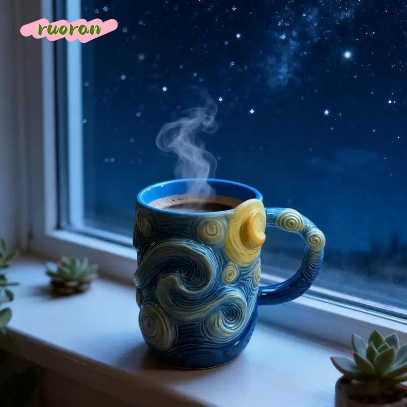 Van Gogh Starry Night Mug Crea - Coffee Tea Van 리뷰 및 가격
