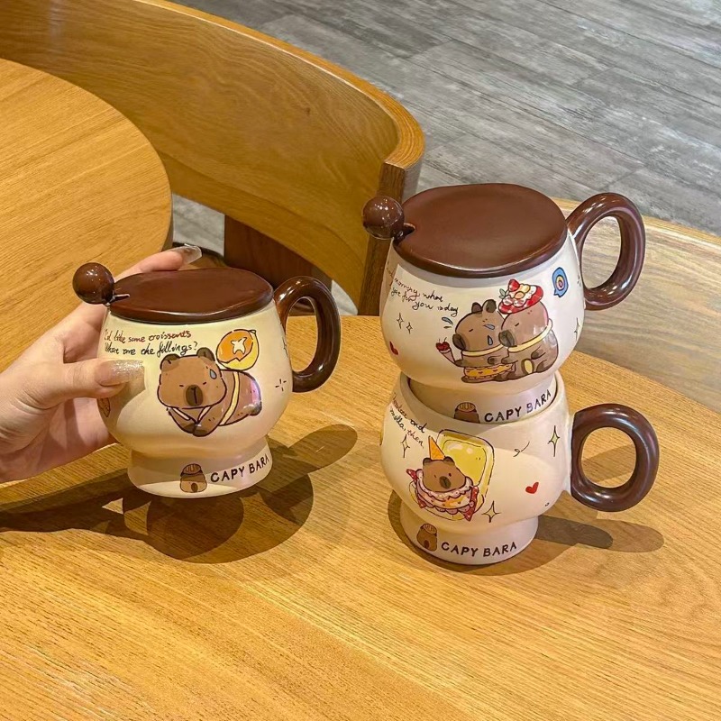 Cute Capybara Ceramic Mug with - Coffee Y Tea 리뷰 및 가격