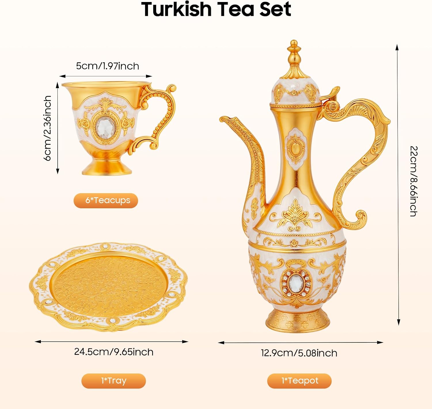 Vintage Turkish Coffee Cups Se - Tea Coffee Pot Set 리뷰 및 가격
