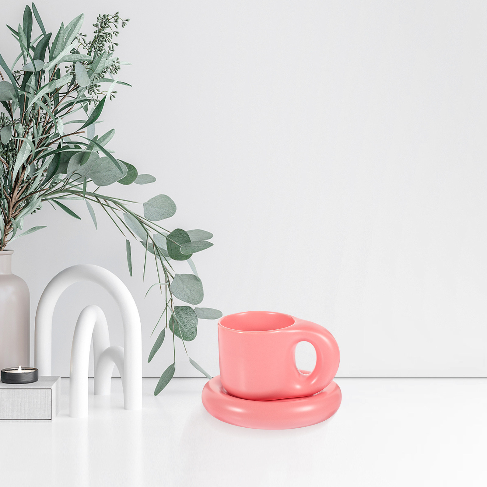 Ceramic Coffee Cup Set with Sa - Coffee Tea Chocolate 리뷰 및 가격