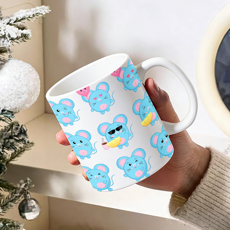 1PCS Funny Blue Mouse Emoji Ce - Coffee Tea Emoji 리뷰 및 가격