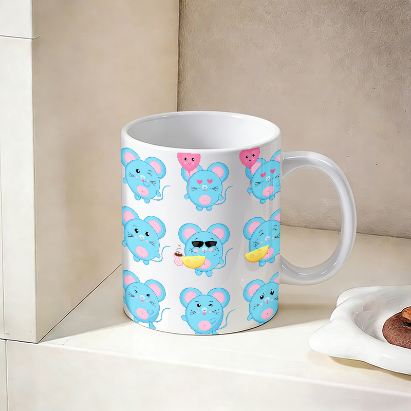1PCS Funny Blue Mouse Emoji Ce - Coffee Tea Emoji 리뷰 및 가격