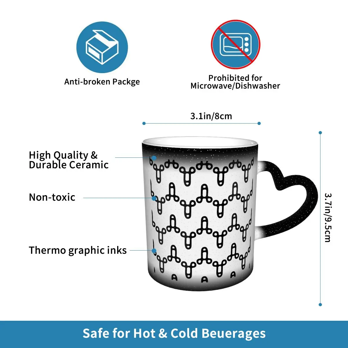 Penis Icon Pattern Light Mug F - Coffee Tea Icon 리뷰 및 가격