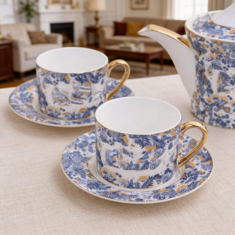 European Light Luxury Hydrange - Tea Coffee Pot Set 리뷰 및 가격