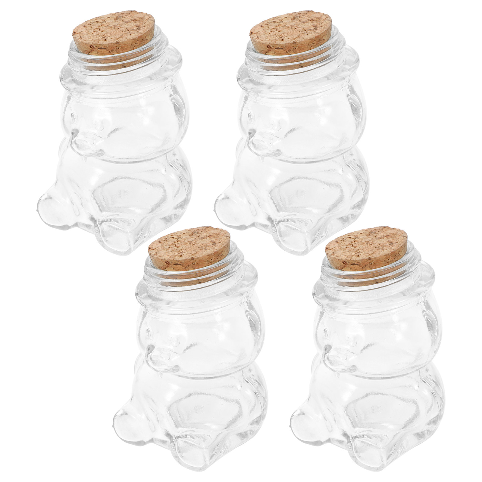 4Pcs Glass Candy Jar Set Trans - Coffee Tea Sugar Set 리뷰 및 가격