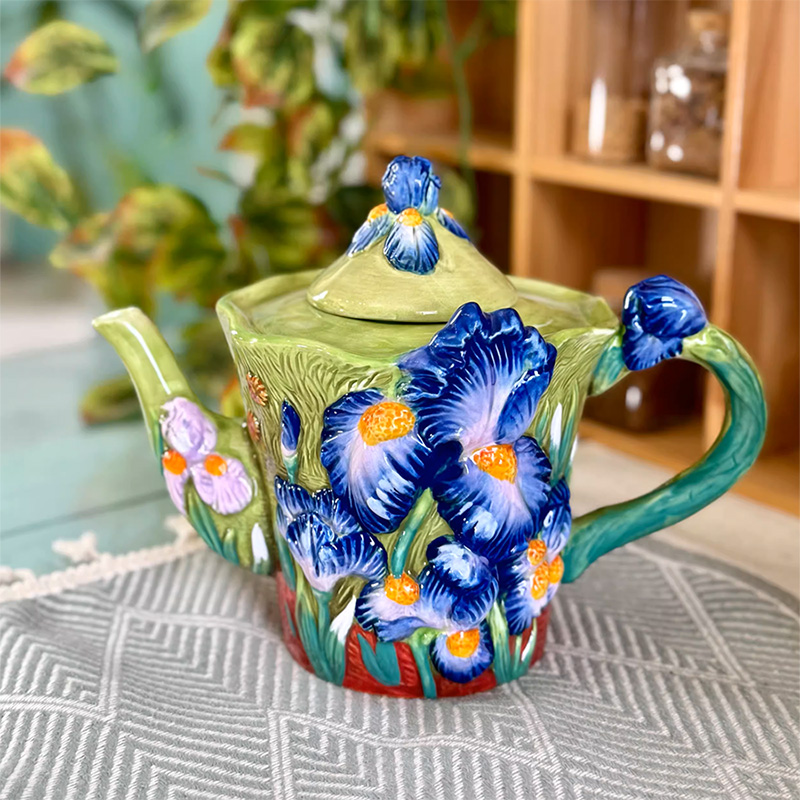 Creative Blue Floral Ceramic C - Coffee Tea Van 리뷰 및 가격