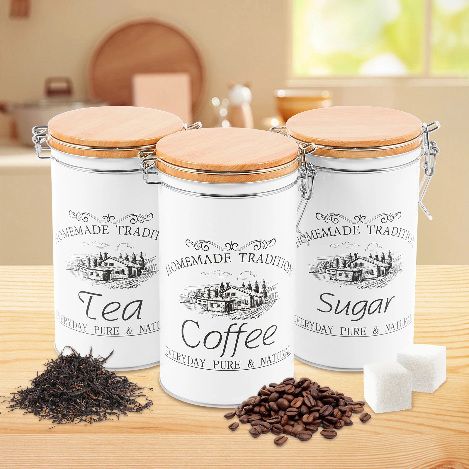 3Pcs/Set Tea Coffee Sugar Cani - Coffee Tea Sugar Container Set 리뷰 및 가격