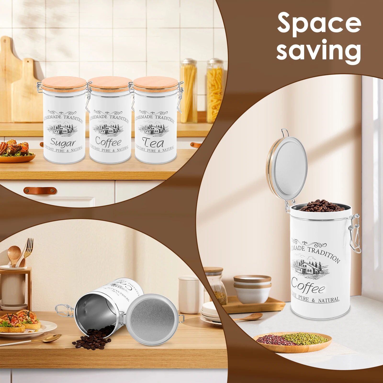 3Pcs/Set Tea Coffee Sugar Cani - Coffee Tea Sugar Container Set 리뷰 및 가격