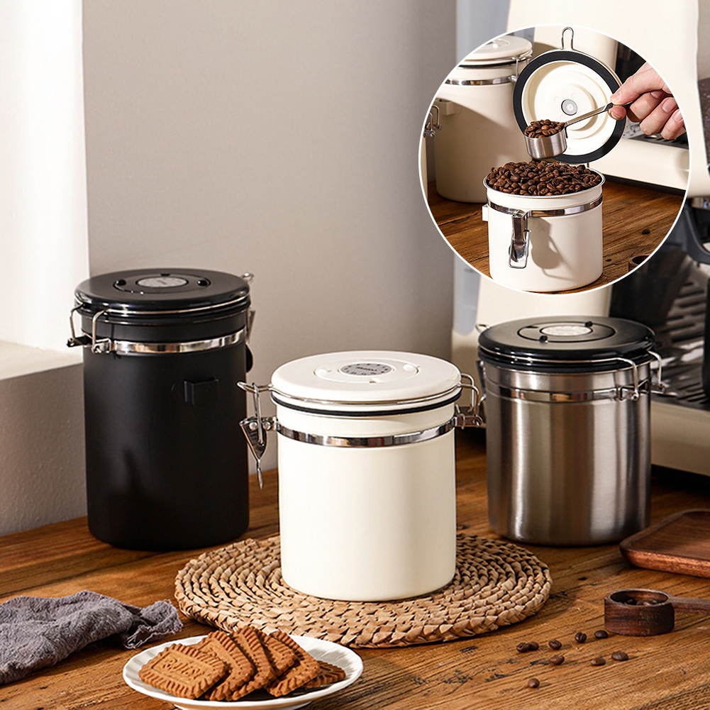 1.2/1.5/1.8L Stainless Steel C - Coffee Tea Sugar Container Set 리뷰 및 가격