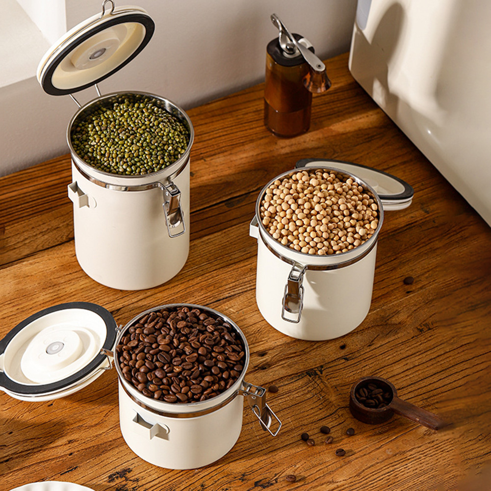 1.2/1.5/1.8L Stainless Steel C - Coffee Tea Sugar Container Set 리뷰 및 가격