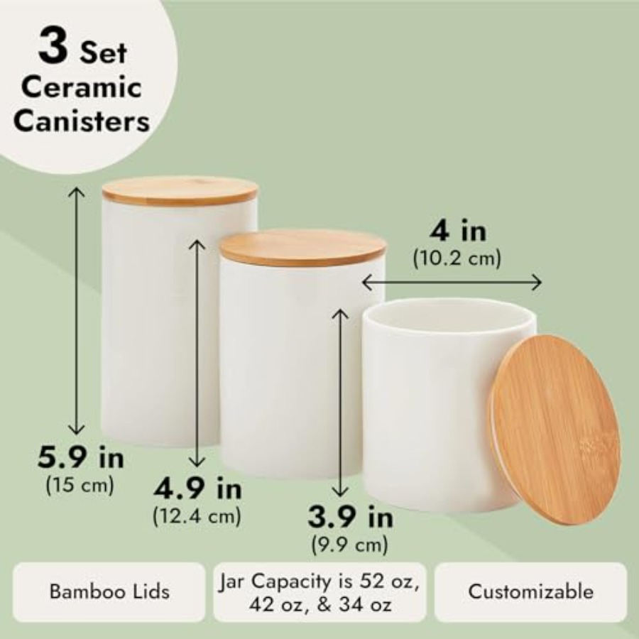Ceramic Canisters - Coffee Can - Coffee Tea Sugar Set 리뷰 및 가격