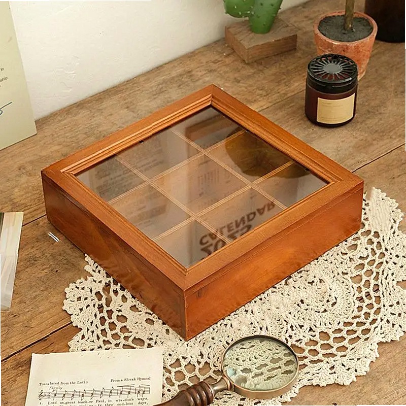 Wood Tea Bag Holder with Drawe - Coffee Tea Sugar Container Set 리뷰 및 가격