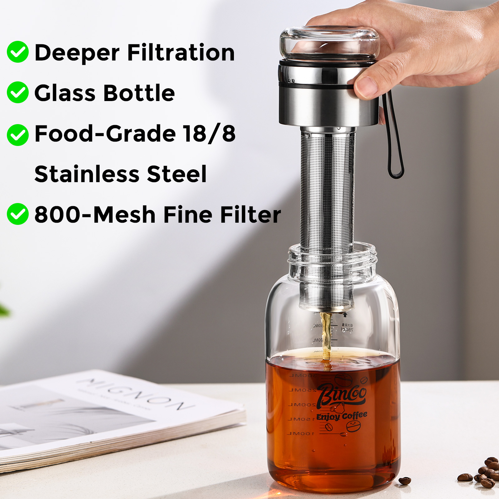 Bincoo Cold Brew Coffee Maker  - Coffee And Tea Filter 리뷰 및 가격