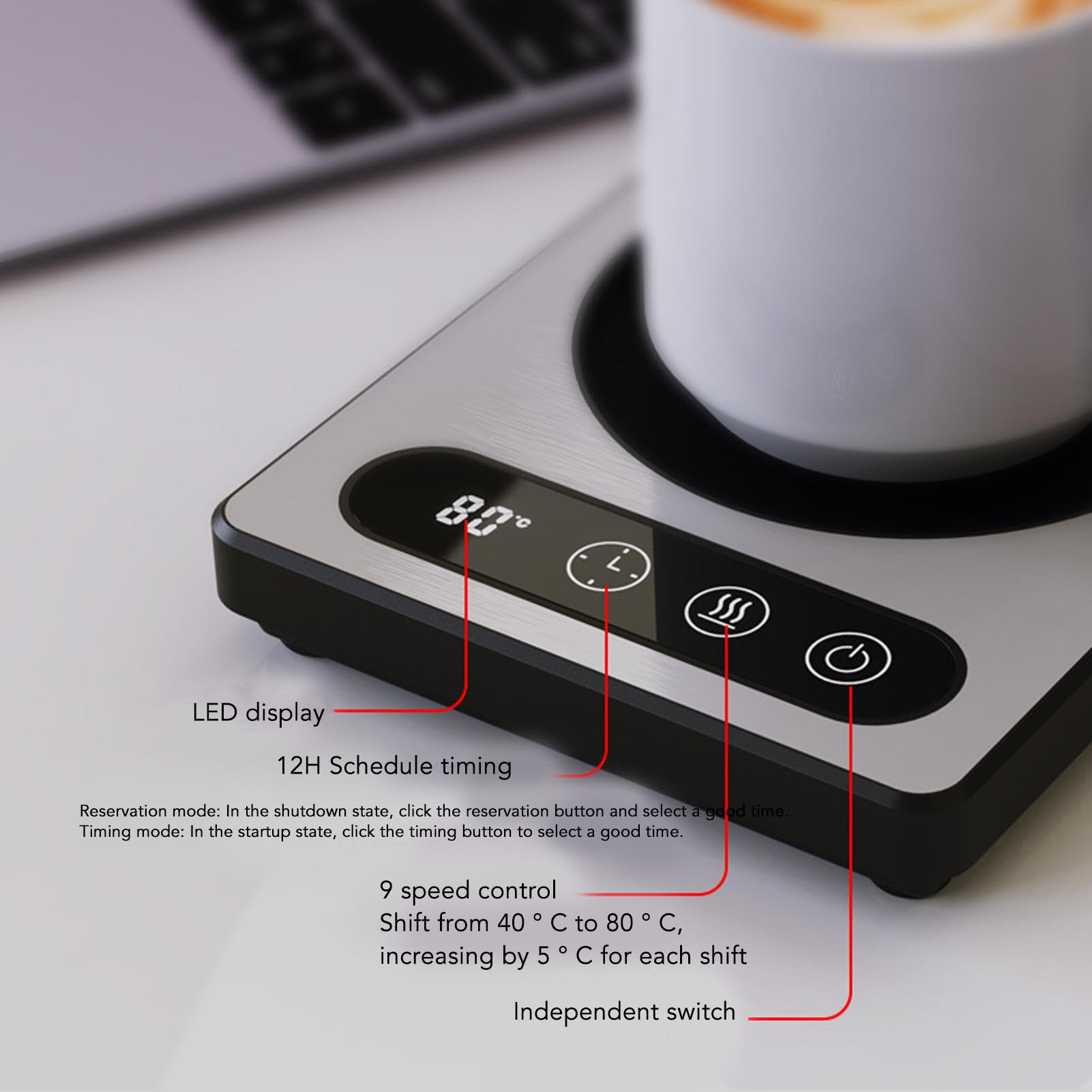 36W Coffee Cup Heater Touch Co - Coffee Tea Chocolate 리뷰 및 가격