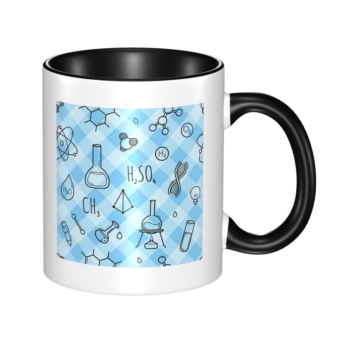 Science Icons Plaid Pattern A  - Coffee Tea Icon 리뷰 및 가격